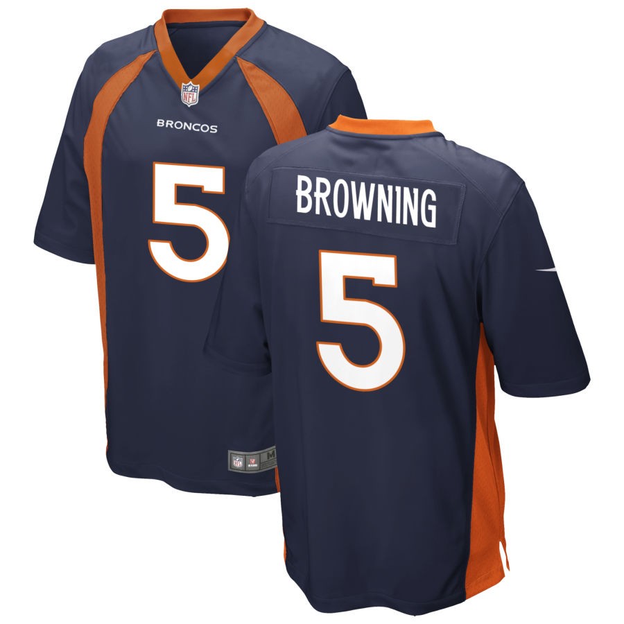 Baron Browning Youth Nike Navy Denver Broncos Game Custom Jersey