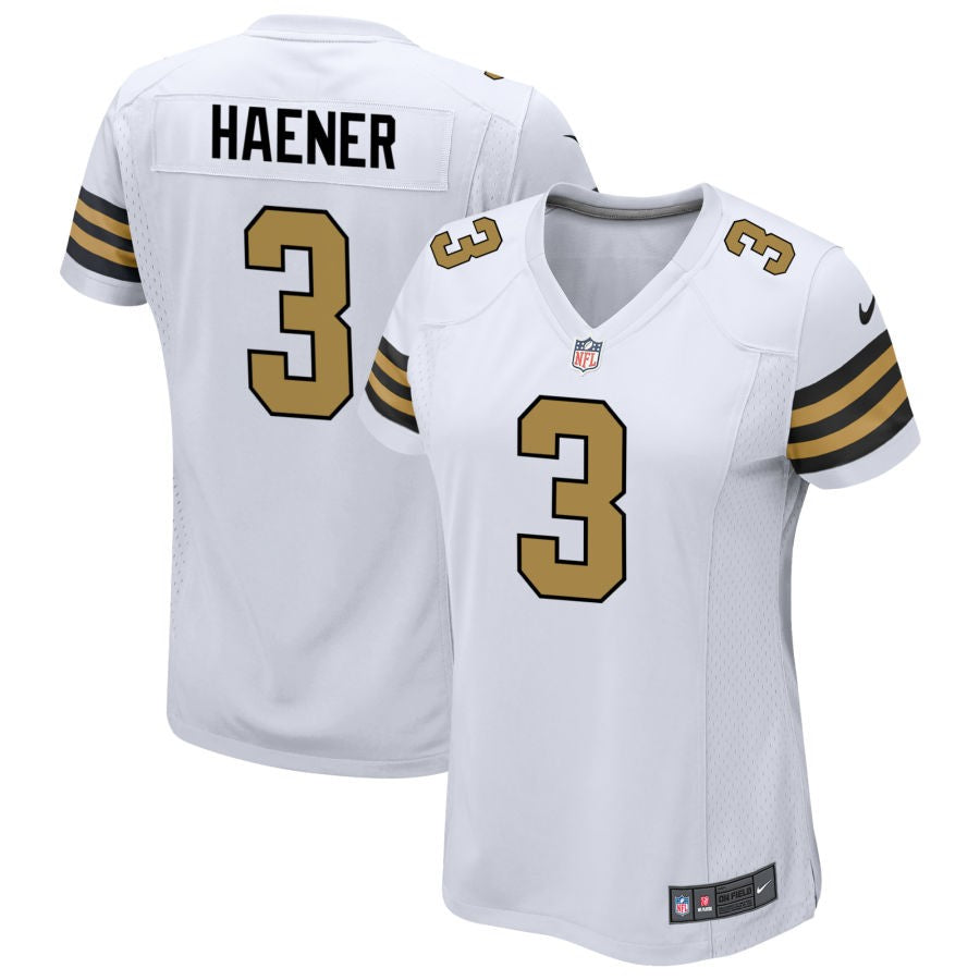 Jake Haener Women's Nike  White New Orleans Saints Alternate Custom Game Jersey