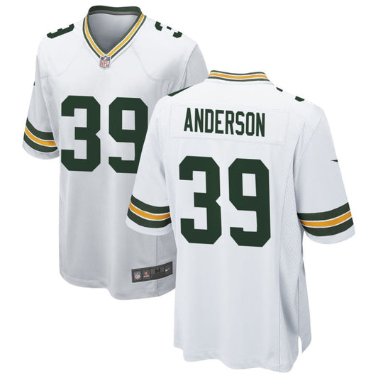 Zayne Anderson Men's Nike White Green Bay Packers Custom Game Jersey