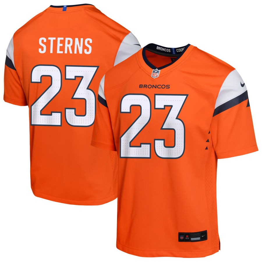 Caden Sterns Youth Nike  Orange Denver Broncos Custom Game Jersey