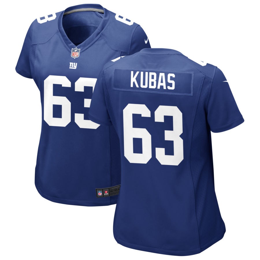 Jake Kubas Women's Nike Royal New York Giants Custom Jersey