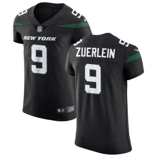 Greg Zuerlein Men's Nike Stealth Black New York Jets Vapor Untouchable Elite Custom Jersey