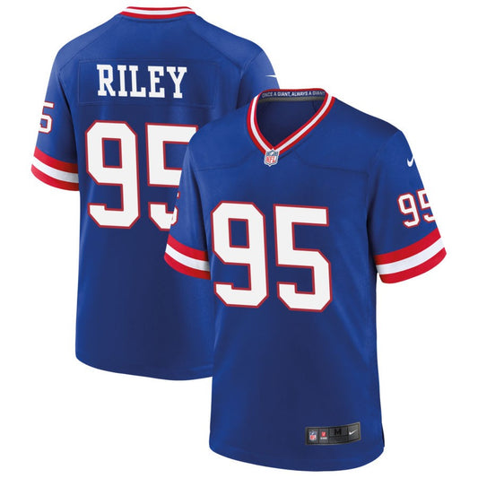 Jordon Riley Men's Nike Royal New York Giants Classic Custom Game Jersey