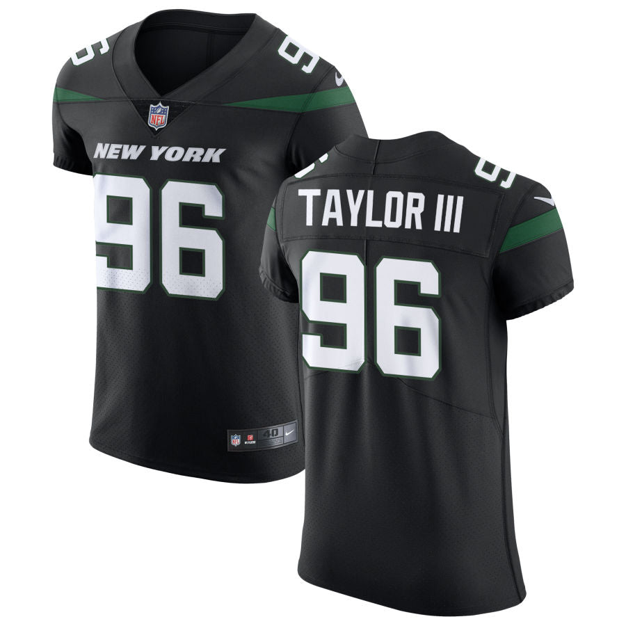 Leonard Taylor III Men's Nike Stealth Black New York Jets Vapor Untouchable Elite Custom Jersey