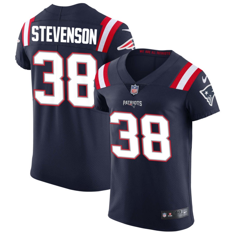 Rhamondre Stevenson Men's Nike Navy New England Patriots Vapor Elite Custom Jersey