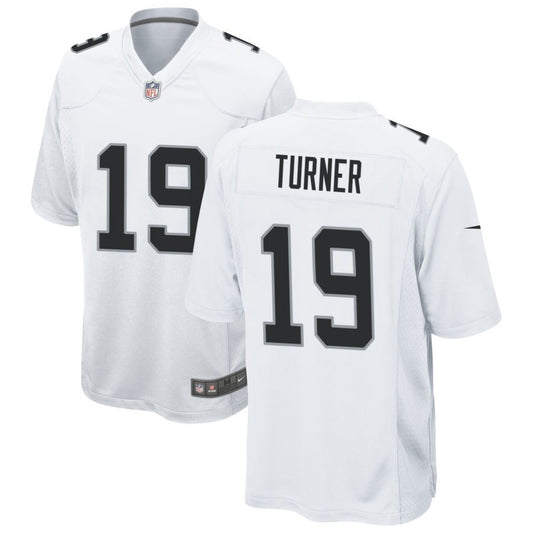 DJ Turner Men's Nike White Las Vegas Raiders Custom Game Jersey