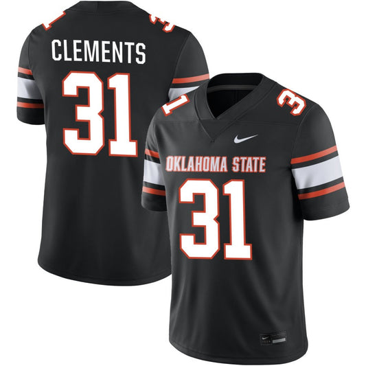 Chance Clements Men's Nike  Black Oklahoma State Cowboys  Alternate NIL Pick-A-Player Game Jersey