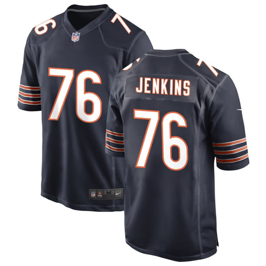 Teven Jenkins Men's Nike Navy Chicago Bears Custom Game Jersey