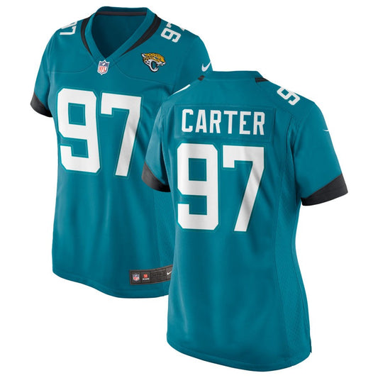 Andre Carter Women's Nike Teal Jacksonville Jaguars Alternate Custom Game Jersey