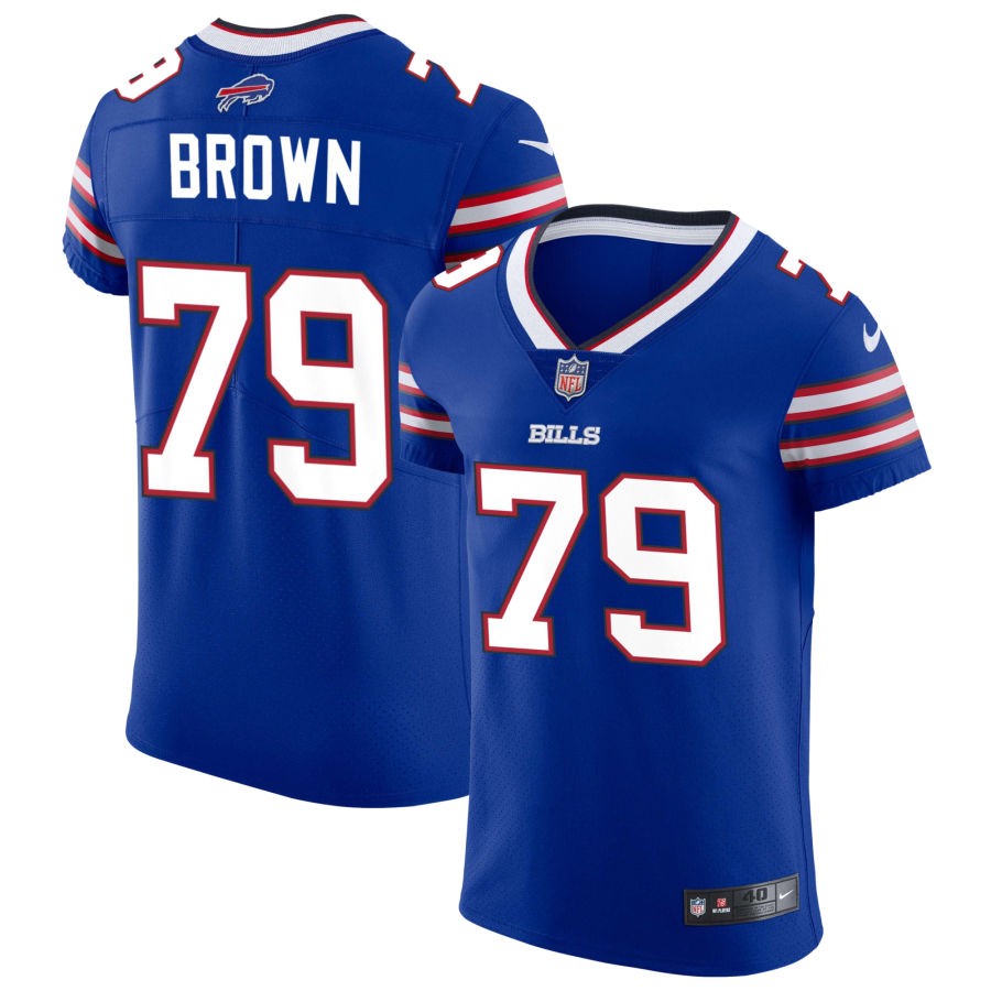 Spencer Brown Men's Nike Royal Buffalo Bills Vapor Elite Custom Jersey