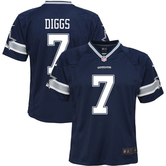 Trevon Diggs Youth Nike Navy Dallas Cowboys Custom Game Jersey