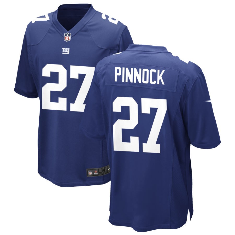 Jason Pinnock Men's Nike Royal New York Giants Custom Game Jersey