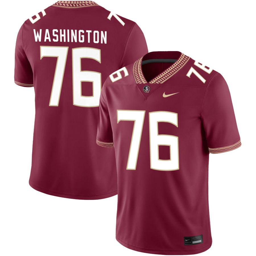 Darius Washington Men's Nike Garnet Florida State Seminoles 2023 Pick-A-Player NIL Football Game Jersey