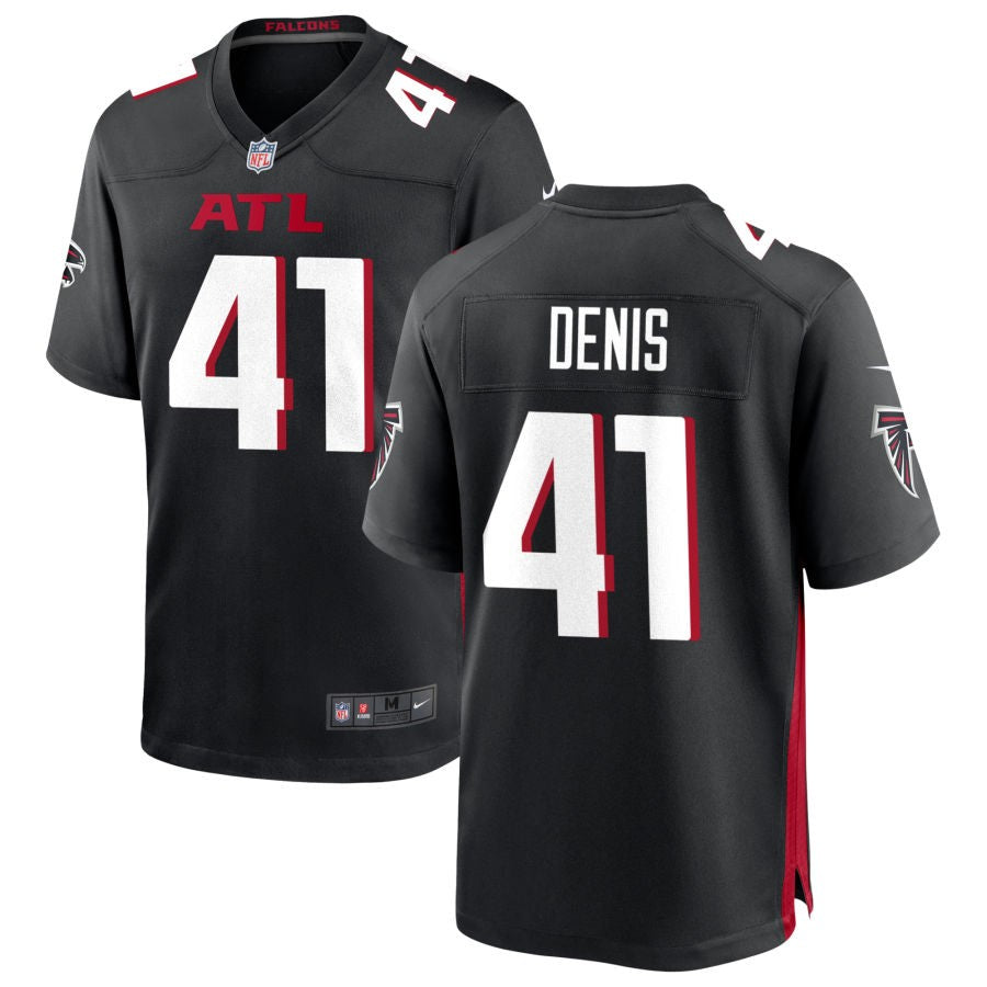 Lukas Denis Men's Nike Black Atlanta Falcons Custom Game Jersey