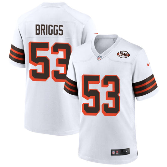 Jowon Briggs Men's Nike White Cleveland Browns 1946 Collection Alternate Custom Jersey