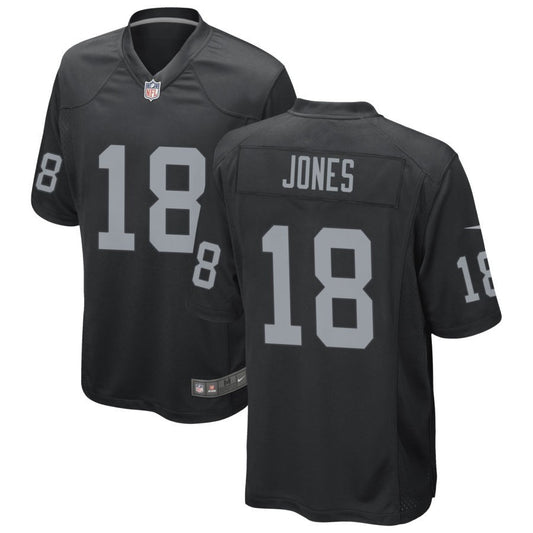 Jack Jones Men's Nike Black Las Vegas Raiders Custom Game Jersey