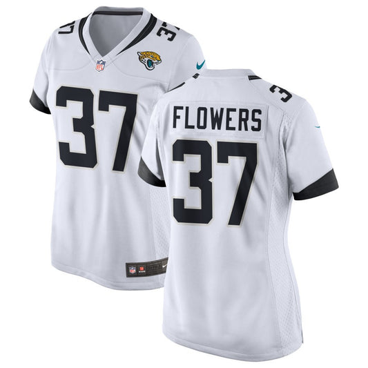 Tre Flowers Women's Nike White Jacksonville Jaguars Custom Game Jersey