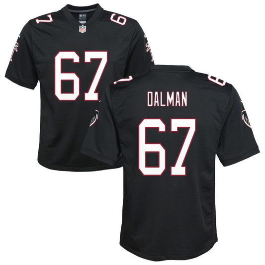 Drew Dalman Youth Nike Black Atlanta Falcons Throwback Custom Game Jersey