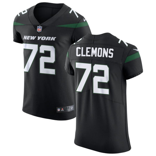 Micheal Clemons Men's Nike Stealth Black New York Jets Vapor Untouchable Elite Custom Jersey