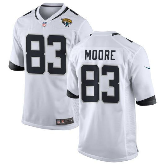 Jaylon Moore Men's Nike White Jacksonville Jaguars Custom Game Jersey