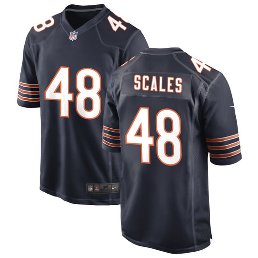 Patrick Scales Men's Nike Navy Chicago Bears Custom Game Jersey