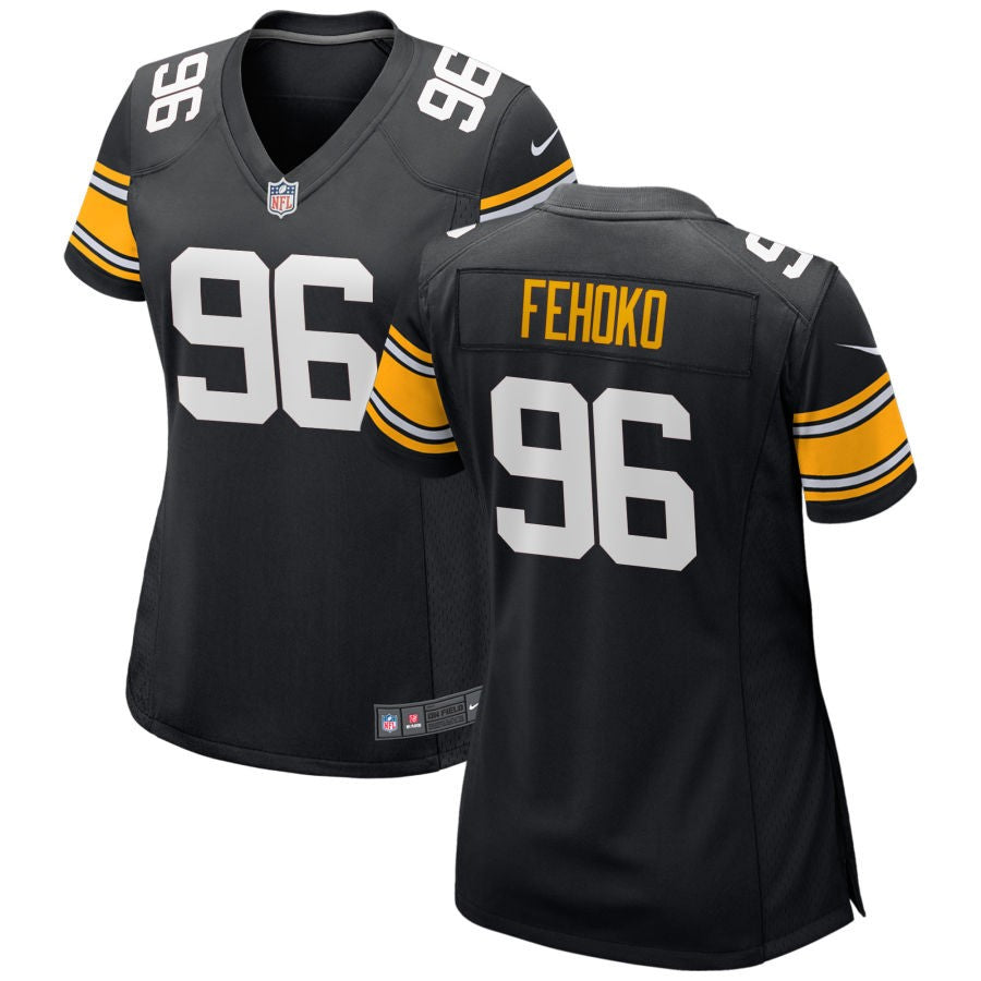 Breiden Fehoko Women's Nike Black Pittsburgh Steelers Alternate Custom Game Jersey