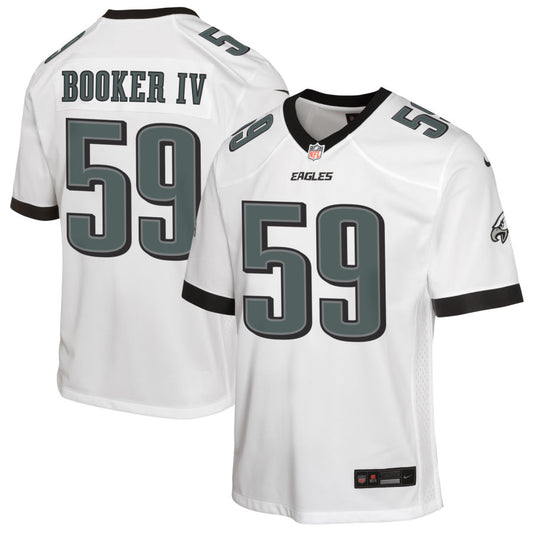 Thomas Booker IV Youth Nike White Philadelphia Eagles Custom Game Jersey