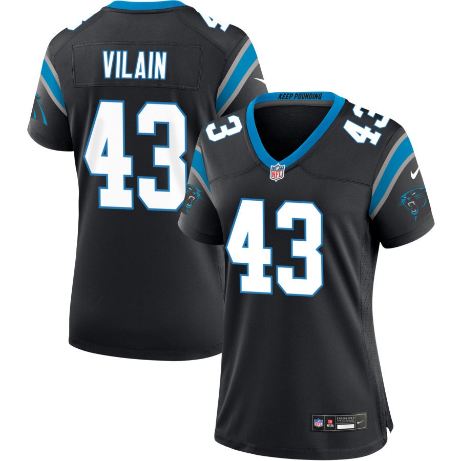 Luiji Vilain Women's Nike Black Carolina Panthers Custom Game Jersey