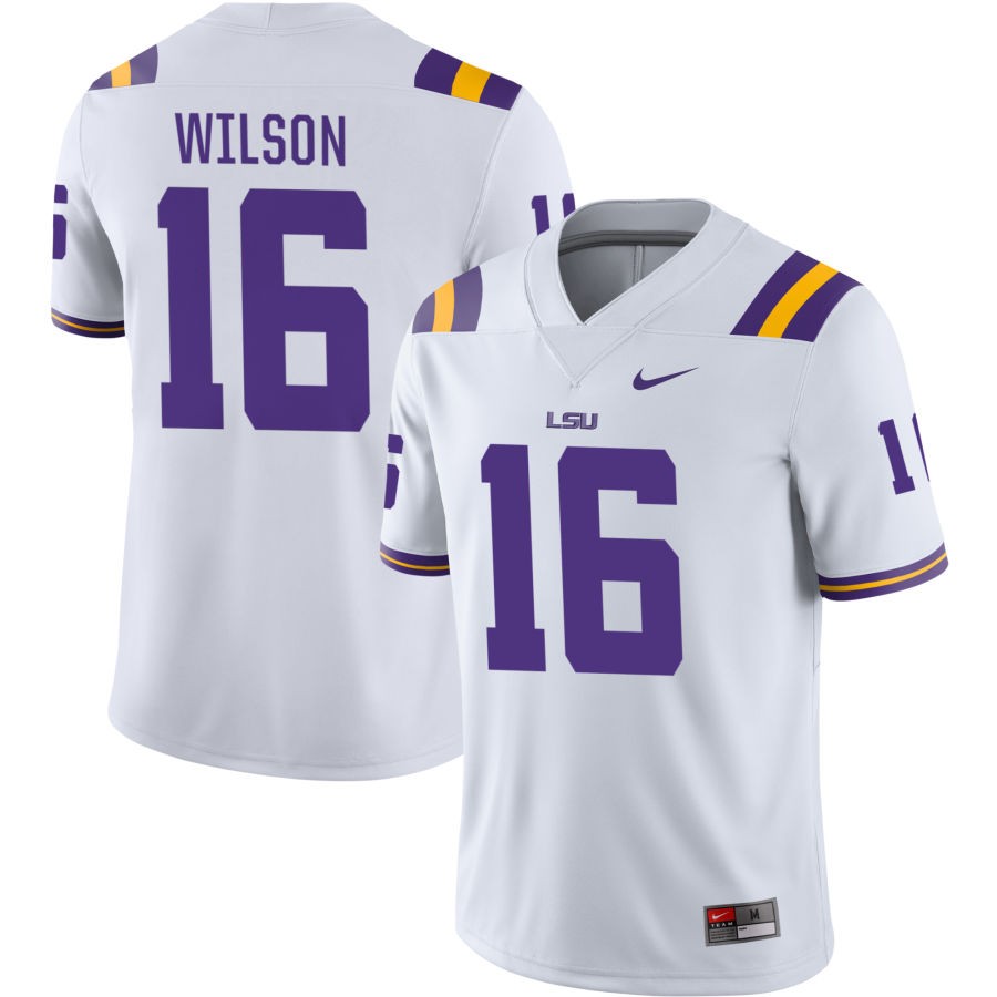 Quad Wilson Men's Nike White LSU Tigers Pick-A-Player NIL Replica Football Jersey