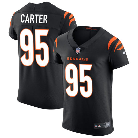 Zach Carter Men's Nike Black Cincinnati Bengals Vapor Elite Custom Jersey