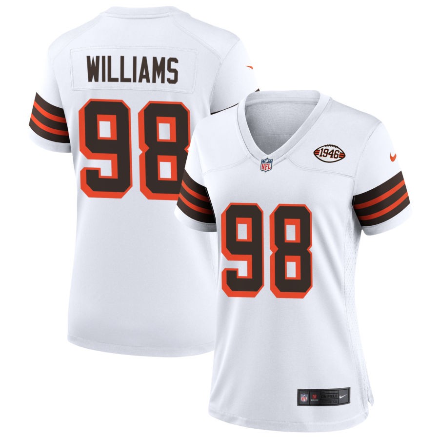 Chris Williams Women's Nike White Cleveland Browns 1946 Collection Alternate Custom Jersey