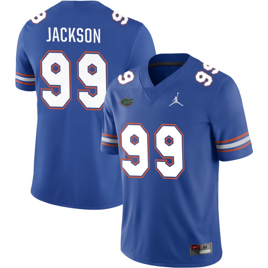 Cam Jackson Men's Jordan Brand Royal Florida Gators Pick-A-Player NIL Replica Football Jersey