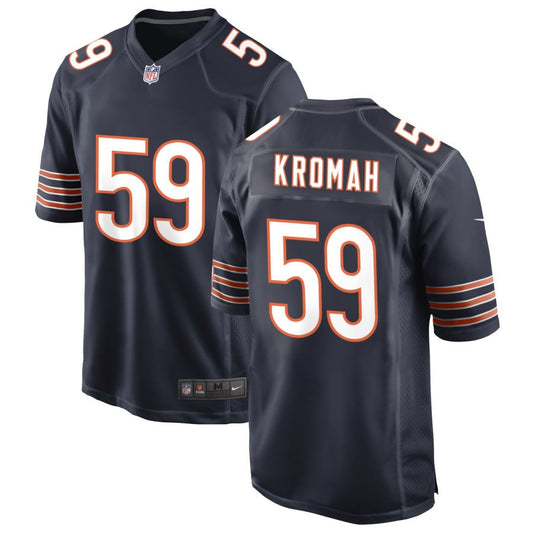 Jamree Kromah Men's Nike Navy Chicago Bears Custom Game Jersey