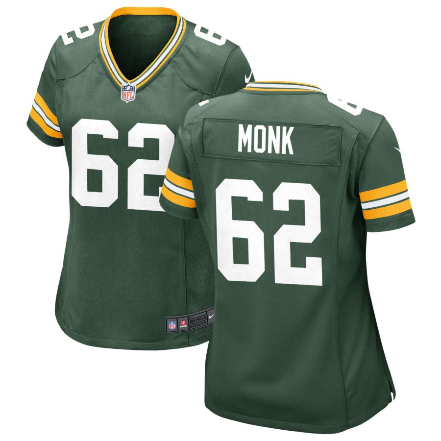 Jacob Monk Women's Nike Green Green Bay Packers Custom Game Jersey