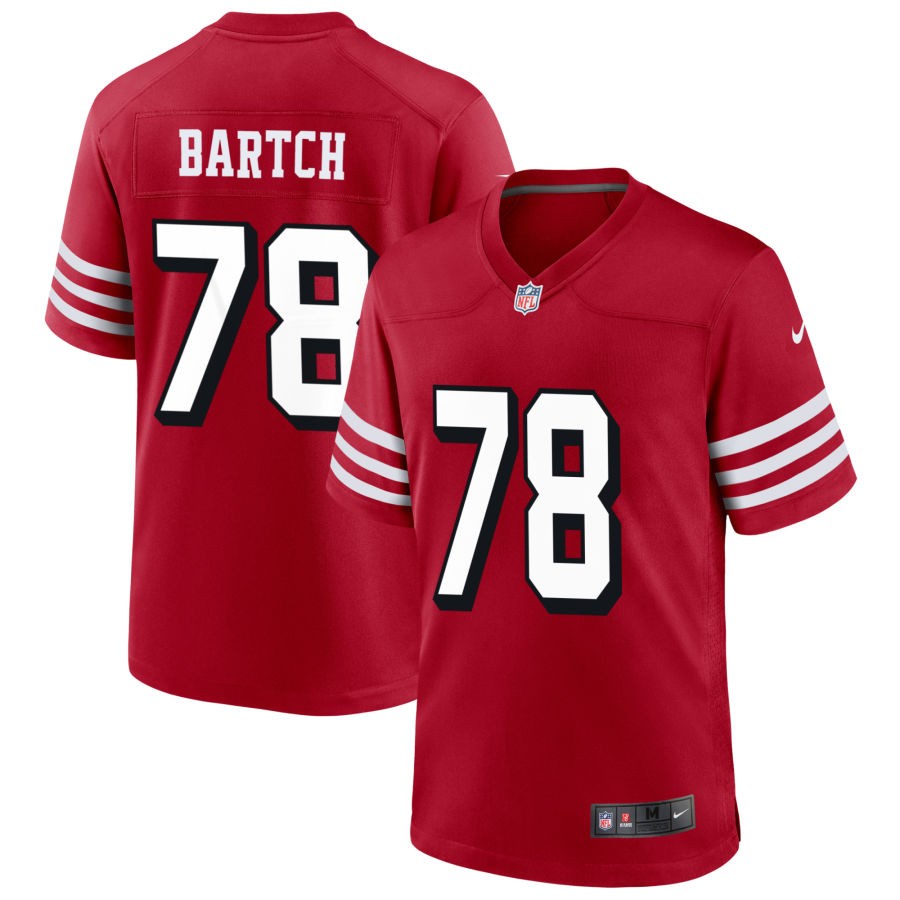 Ben Bartch Men's Nike Scarlet San Francisco 49ers Alternate Custom Game Jersey