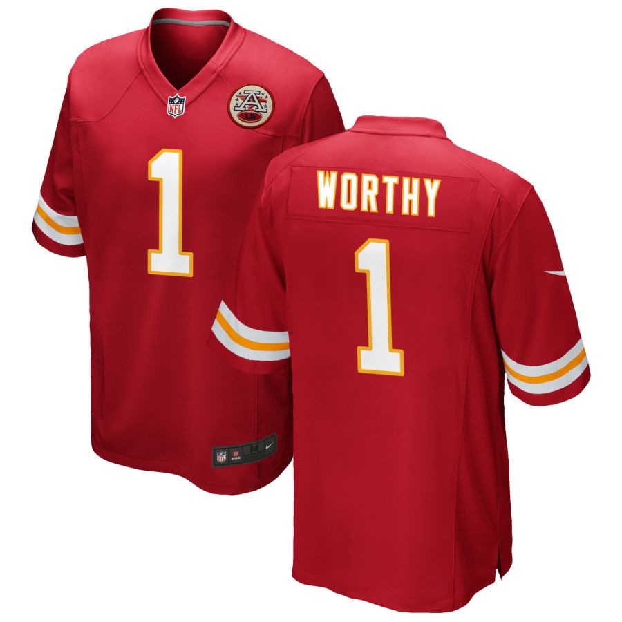 Xavier Worthy Men's Nike Red Kansas City Chiefs Custom Game Jersey