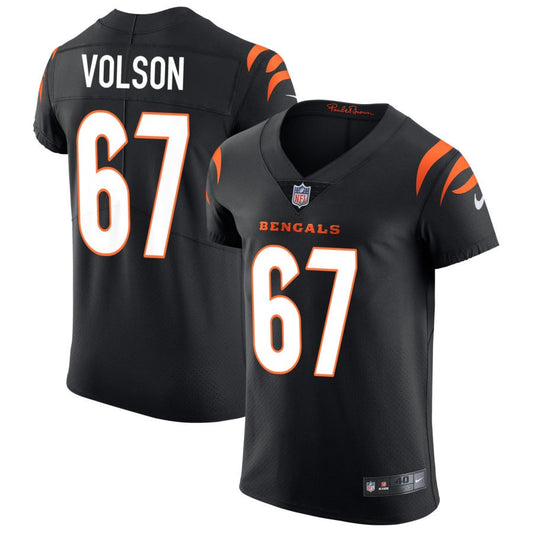 Cordell Volson Men's Nike Black Cincinnati Bengals Vapor Elite Custom Jersey