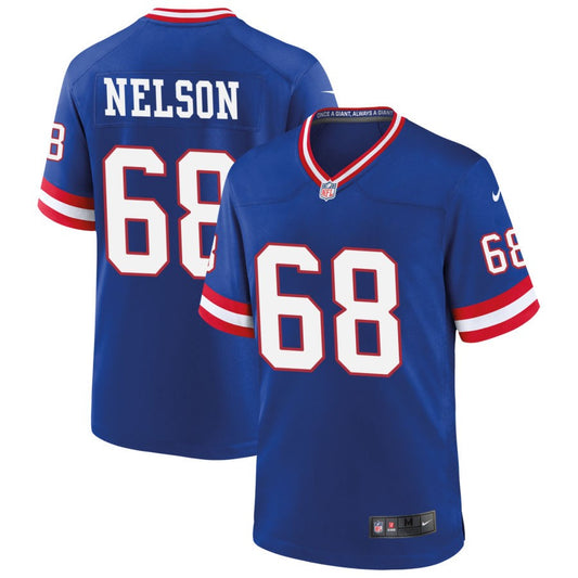 Matt Nelson Men's Nike Royal New York Giants Classic Custom Game Jersey