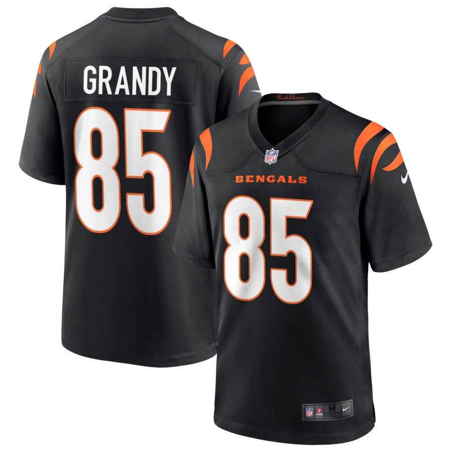 Cam Grandy Youth Nike Black Cincinnati Bengals Logo Game Custom Jersey