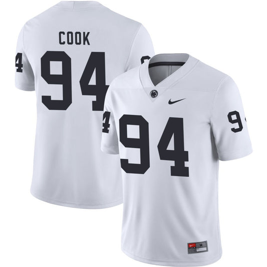 DeAndre Cook Men's Nike White Penn State Nittany Lions Pick-A-Player NIL Replica Football Jersey