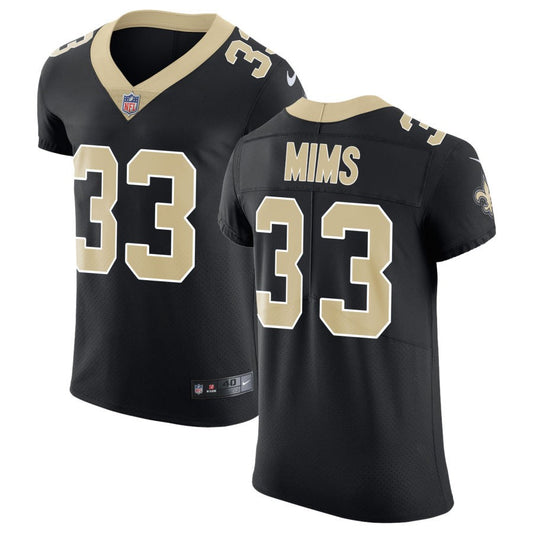 Jordan Mims Men's Nike Black New Orleans Saints Vapor Untouchable Custom Elite Jersey