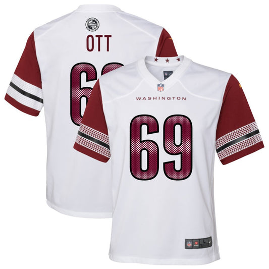 Tyler Ott Youth Nike White Washington Commanders Game Custom Player Jersey