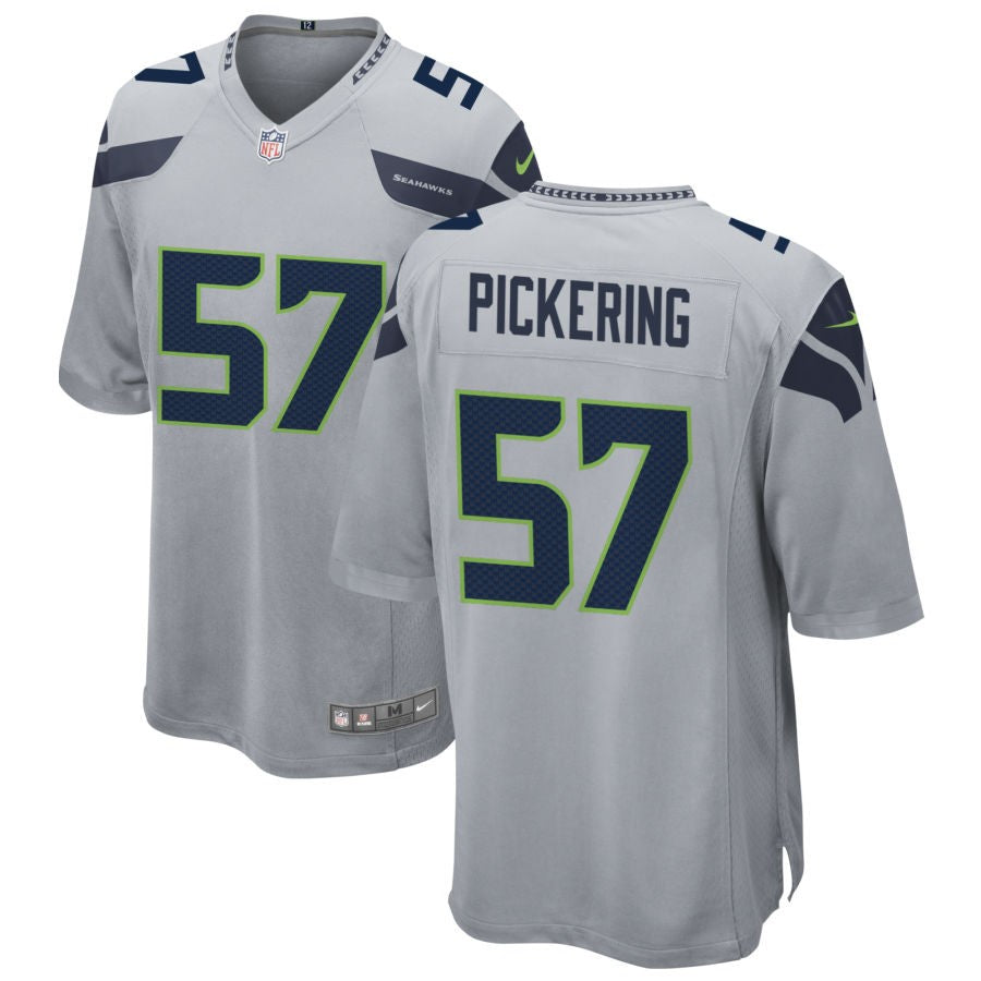 Nathan Pickering Men's Nike Gray Seattle Seahawks Alternate Custom Game Jersey