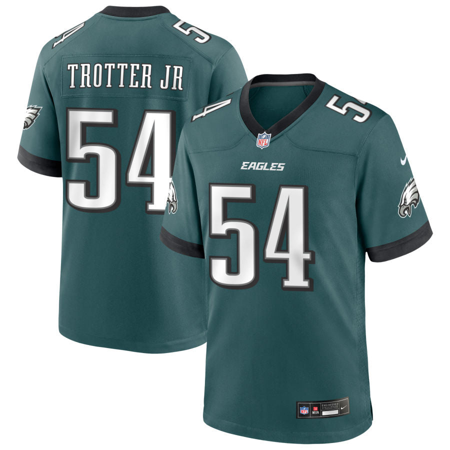 Jeremiah Trotter Jr Men's Nike Midnight Green Philadelphia Eagles Custom Game Jersey