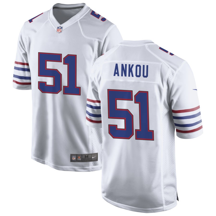 Eli Ankou Men's Nike White Buffalo Bills Alternate Custom Game Jersey