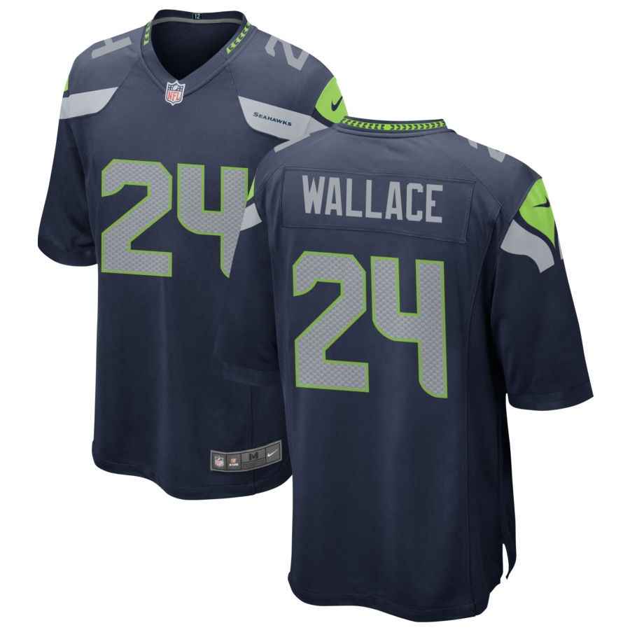 K'Von Wallace Men's Nike College Navy Seattle Seahawks Custom Game Jersey