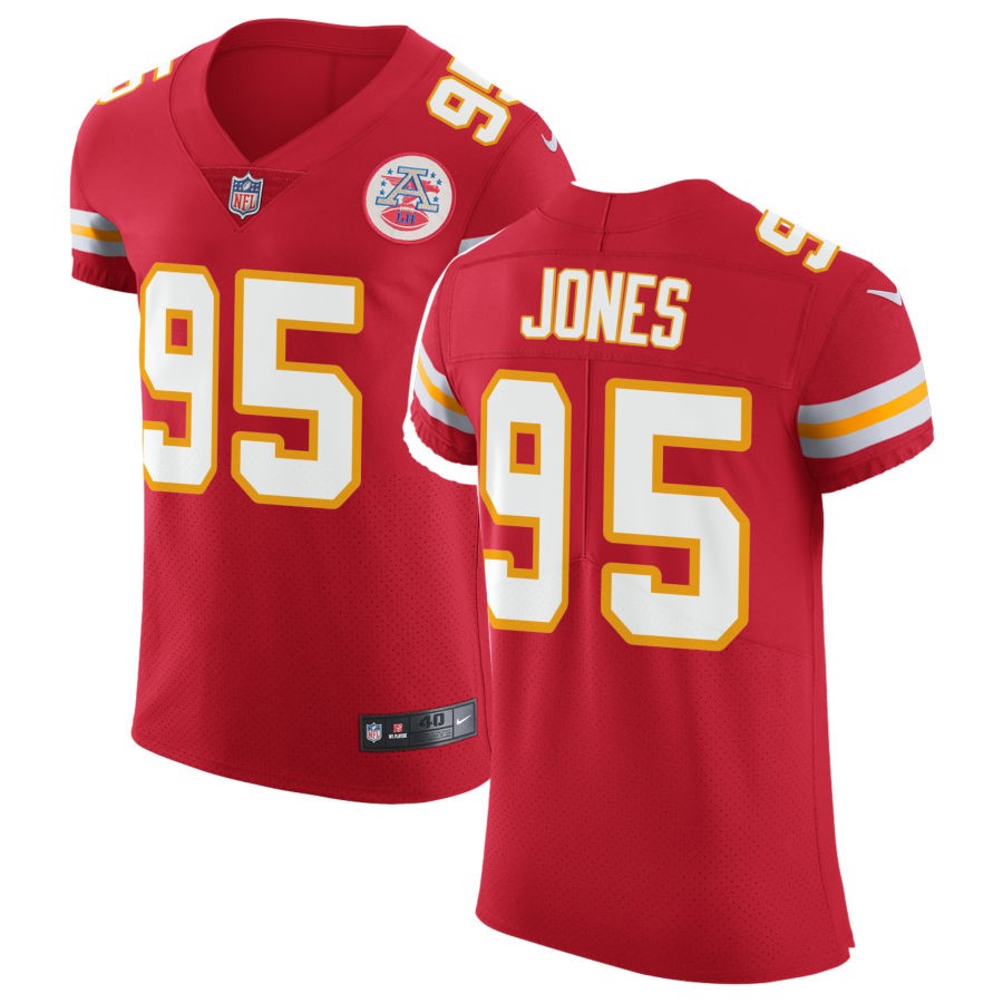 Chris Jones Men's Nike Red Kansas City Chiefs Vapor Untouchable Custom Elite Jersey