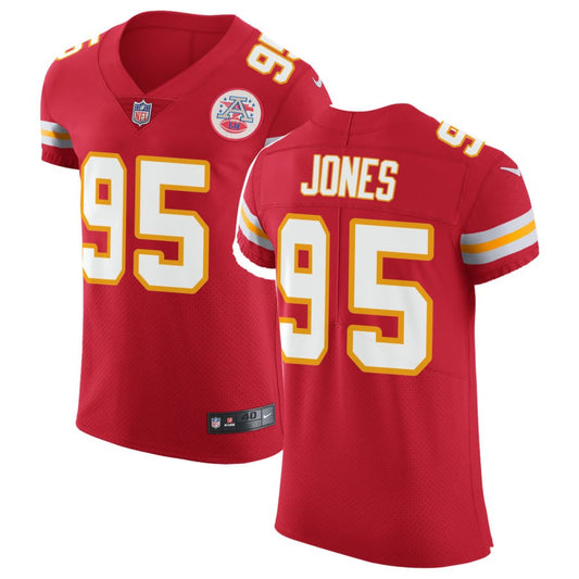 Chris Jones Men's Nike Red Kansas City Chiefs Vapor Untouchable Custom Elite Jersey