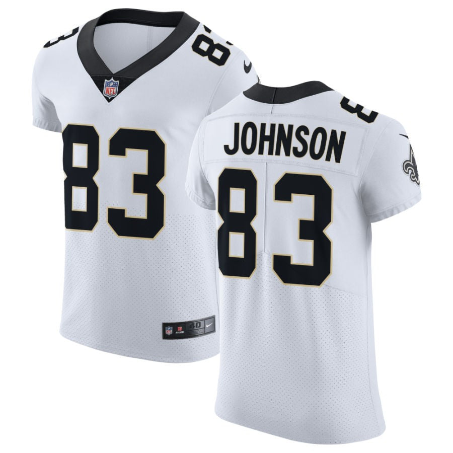 Juwan Johnson Men's Nike White New Orleans Saints Vapor Untouchable Elite Custom Jersey