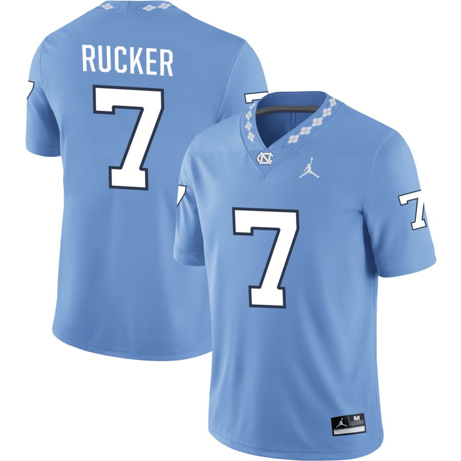 Kaimon Rucker Men's Jordan Brand Carolina Blue North Carolina Tar Heels Pick-A-Player NIL Replica Football Jersey
